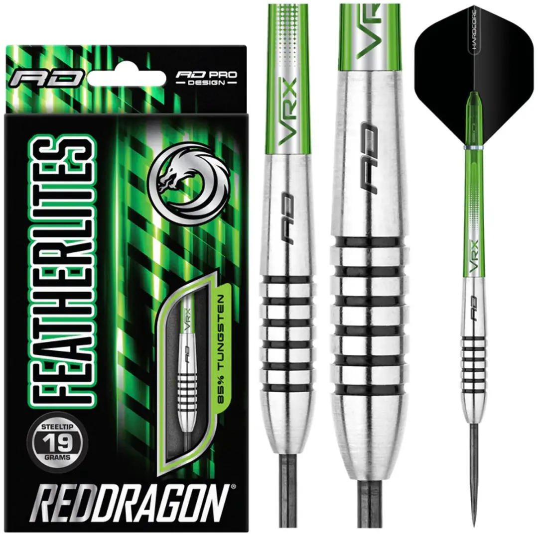 Red Dragon Featherlite 9 Dartpijlen 3 Stuks - Zilver/Zwart - afbeelding 6 van 6