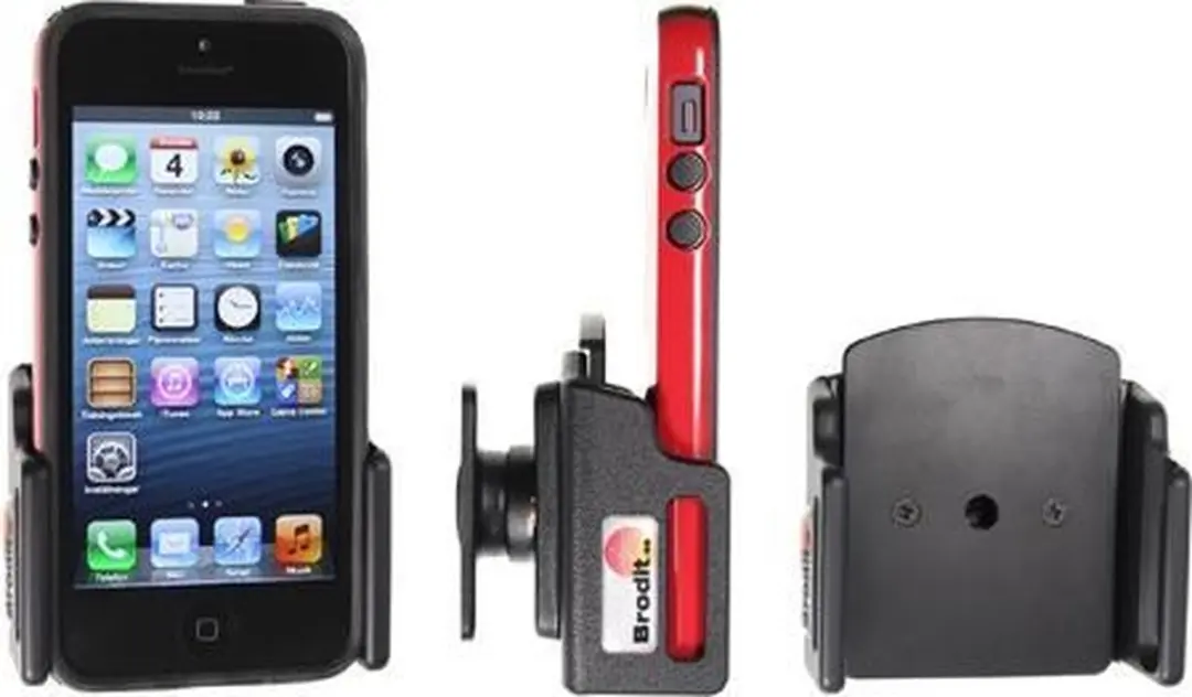 Brodit iPhone 5/12 Mini/13 Mini/SE Houder - Zwart - Swivelmount