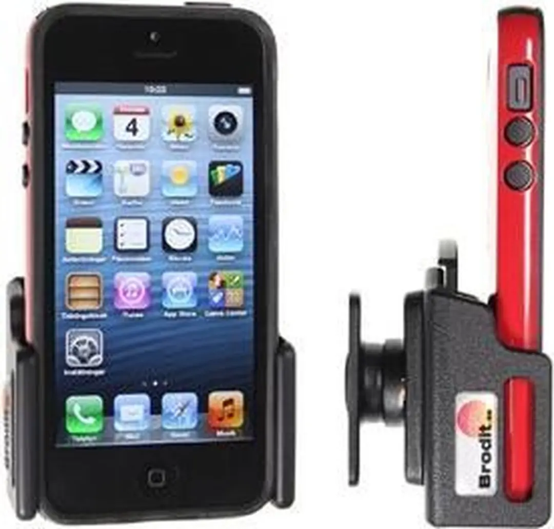 Brodit iPhone 5/12 Mini/13 Mini/SE Houder - Zwart - Swivelmount