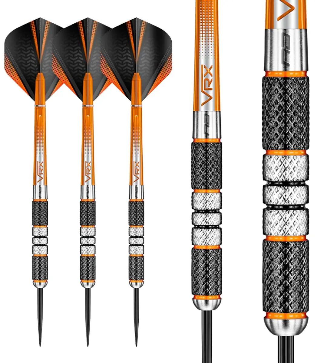 Red Dragon Amberjack 2 Dartpijlen - 3 Stuks - ZwartOranjeZilver - afbeelding 6 van 6
