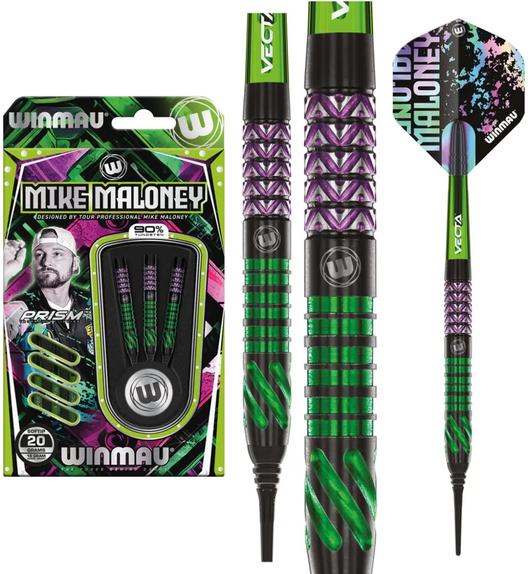 Winmau Mike Maloney 90% Soft Tip Dartpijlen