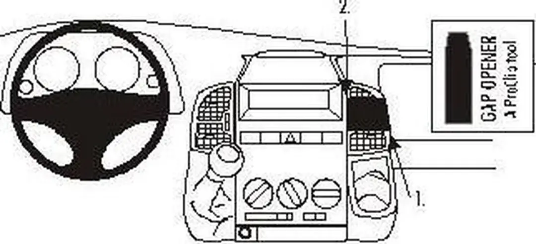 Brodit ProClip Houder - Citroën Jumper/Fiat Ducato/Peugeot Boxer 2002-2006 - Zwart