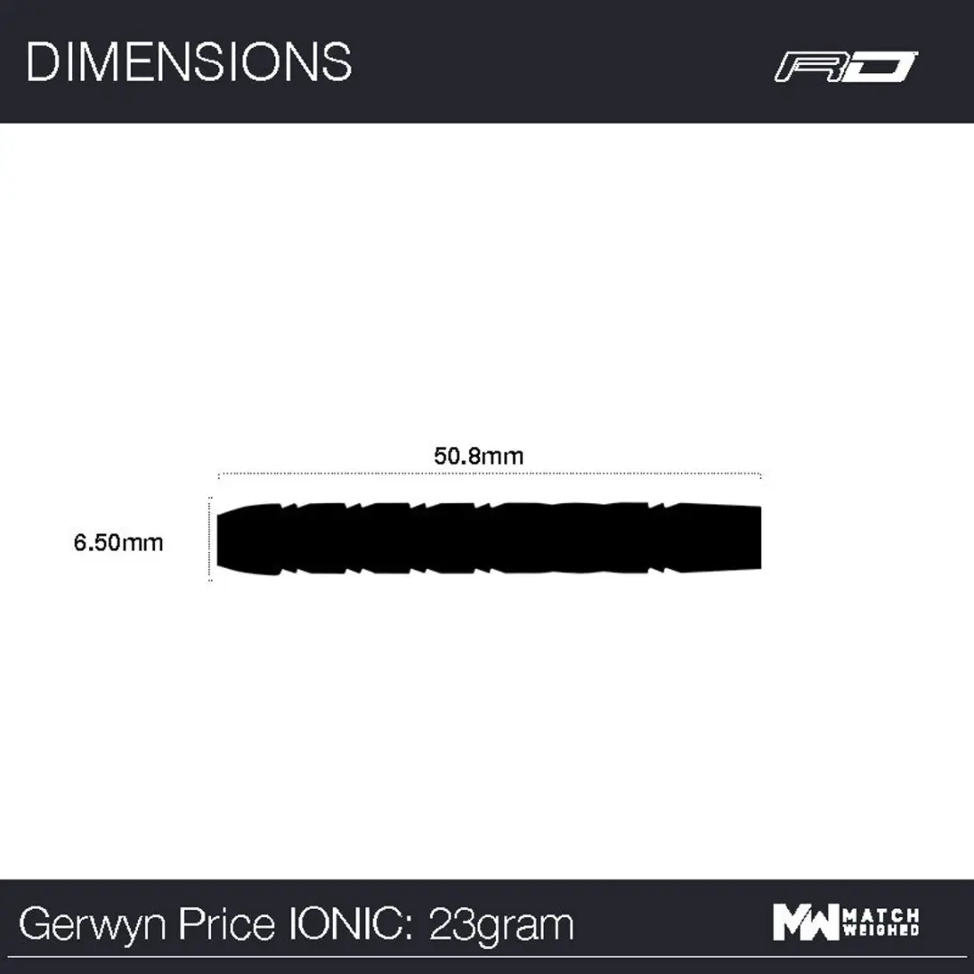 Red Dragon Gerwyn Price Ionic 90% Dartpijlen - 3 Stuks