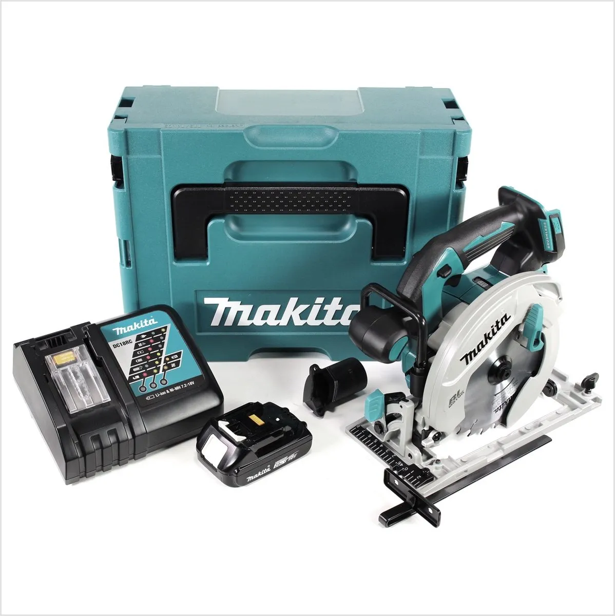Makita DHS 680 RA1J accu-handcirkelzaag 18 V 165 mm borstelloos + 1x accu 2,0 Ah + oplader + Makpac