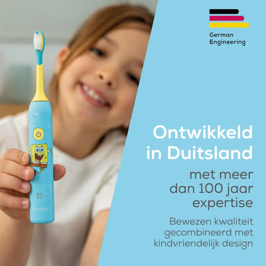 Beurer SC 11 SpongeBob Sonische Tandenborstel - Aqua Blue - 2 Opzetborstels - afbeelding 6 van 6