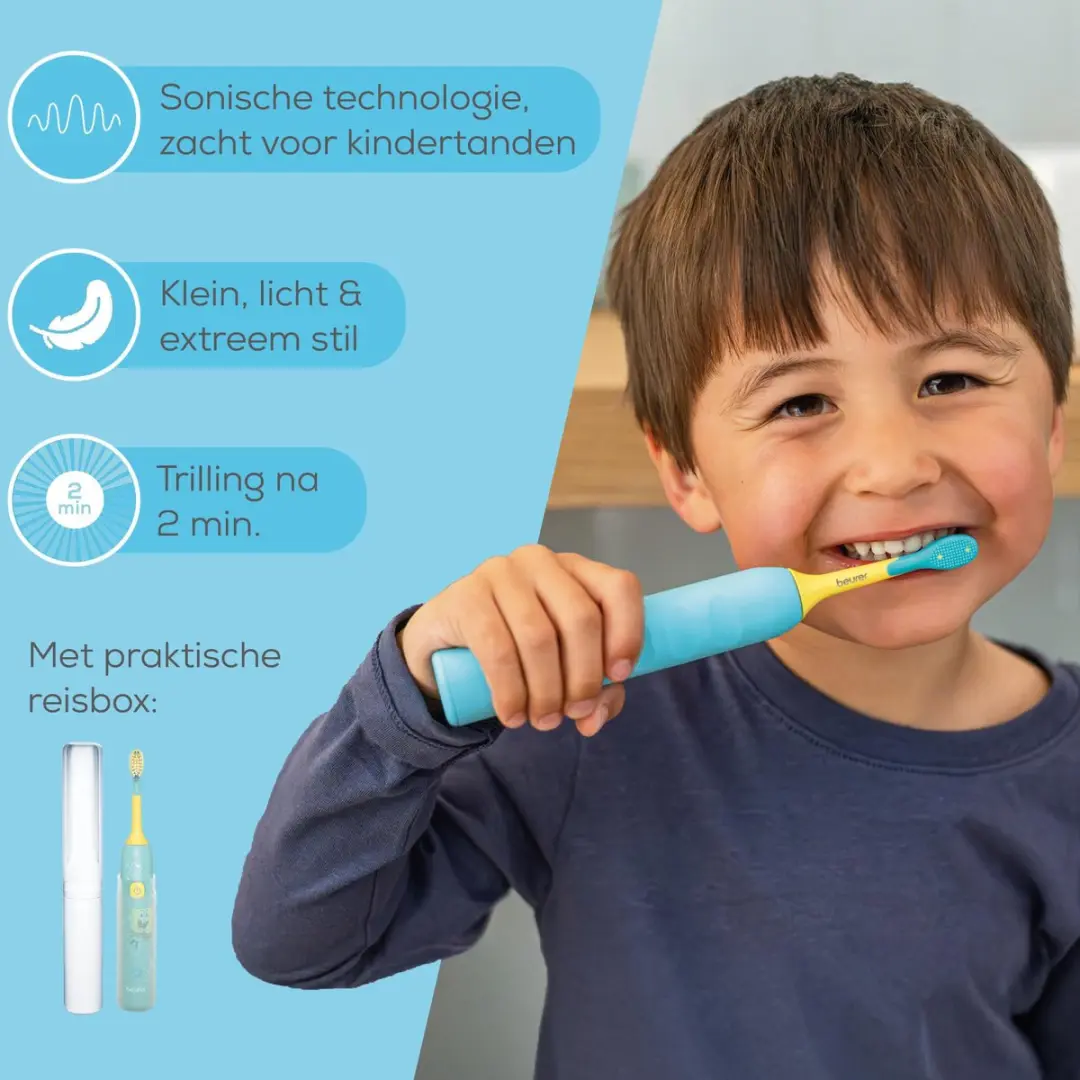 Beurer SC 11 SpongeBob Sonische Tandenborstel - Aqua Blue - 2 Opzetborstels
