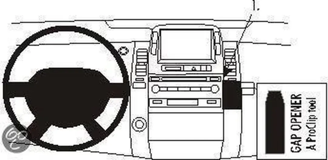 Brodit ProClip 853438 Toyota Prius 2004-2009 Houder - Zwart