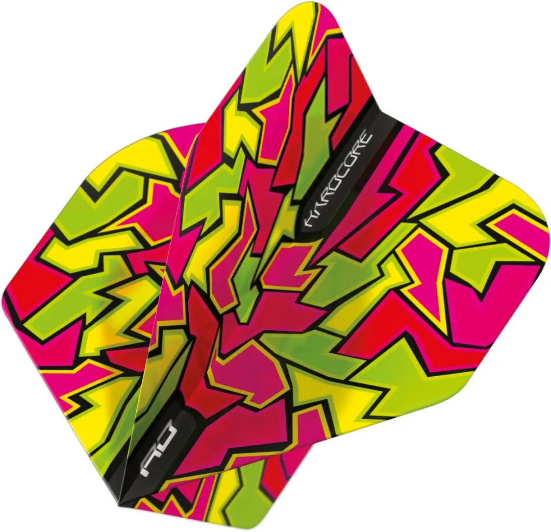 Red Dragon Hardcore Radical Red Crackle Dart Flights - 3 Stuks