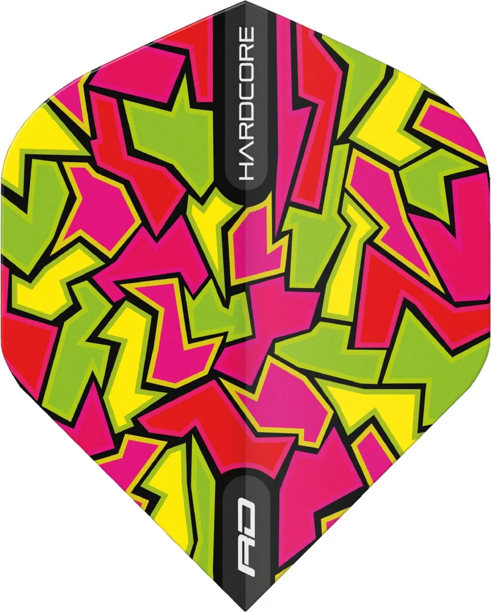 Red Dragon Hardcore Radical Red Crackle Dart Flights - 3 Stuks