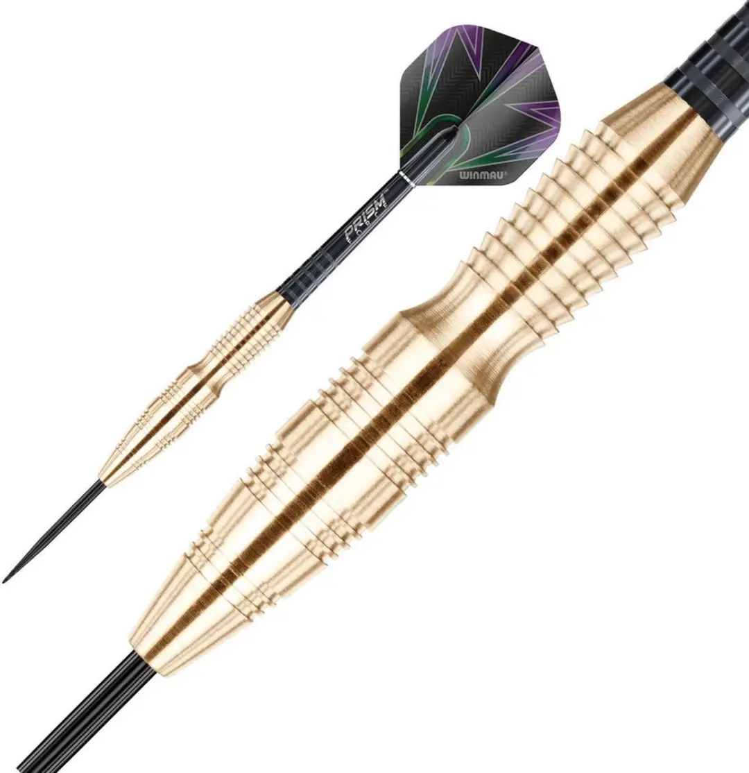 Winmau Simon Whitlock Brass Dartpijlen - 3 Stuks - Zwart/Goud - afbeelding 5 van 6