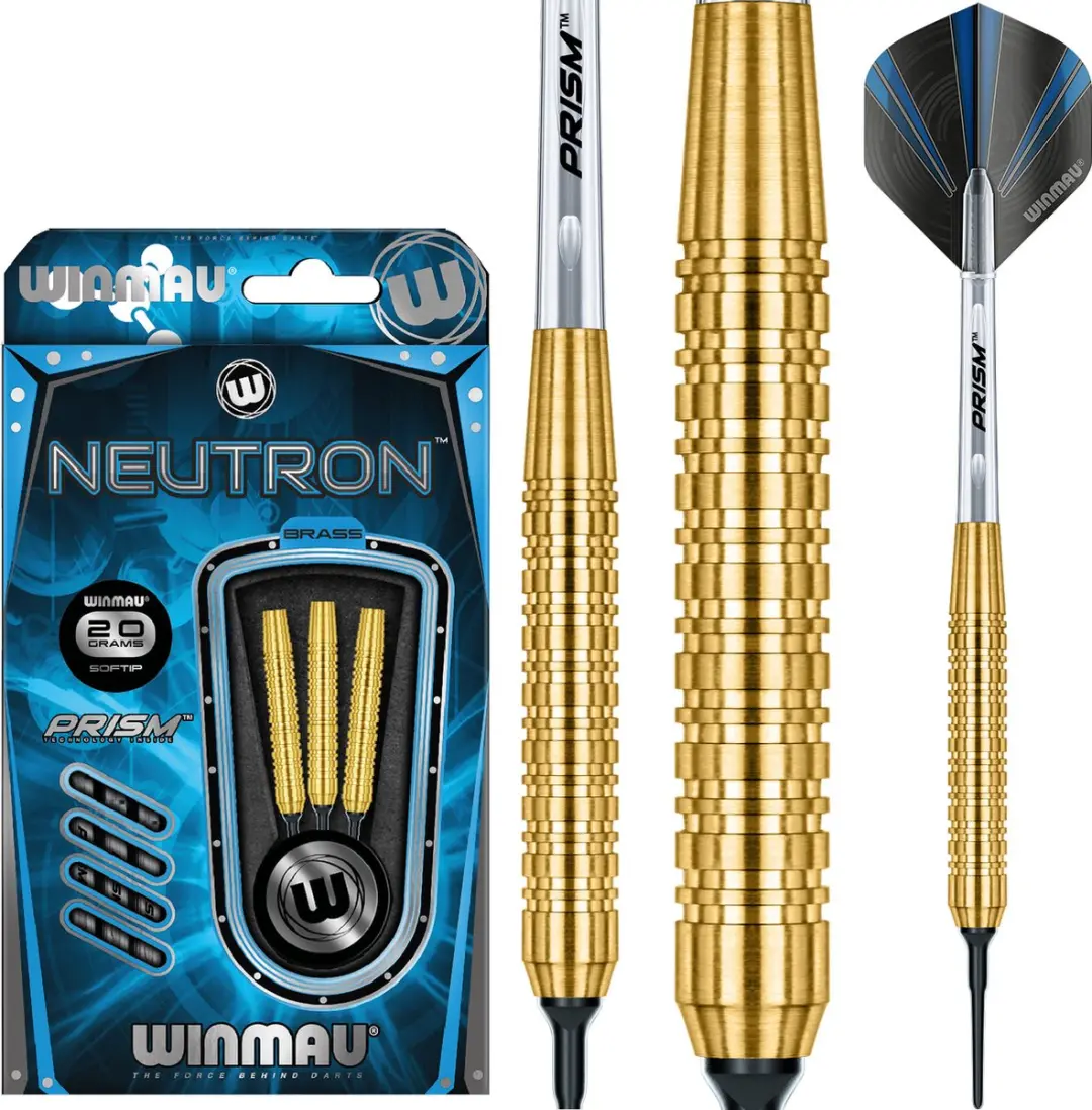 Winmau Neutron 1 Brass Soft Tip Darts - 3 Stuks