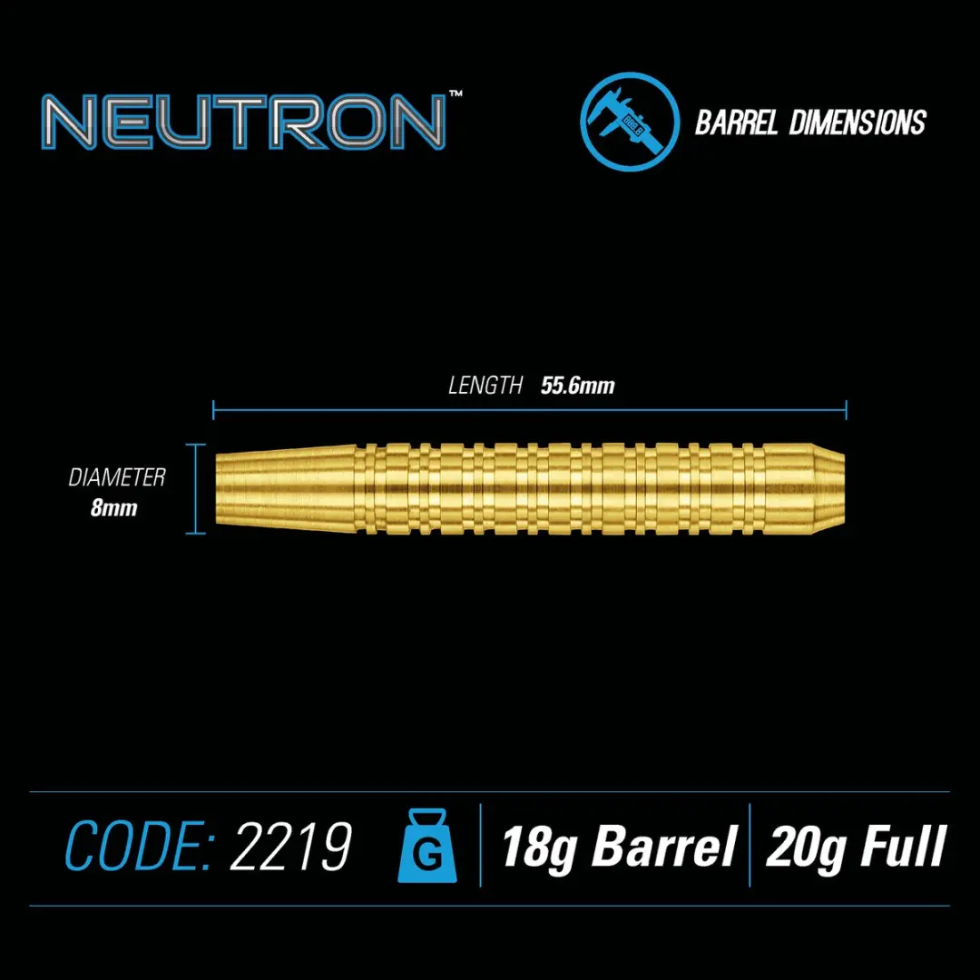 Winmau Neutron 1 Brass Soft Tip Darts - 3 Stuks