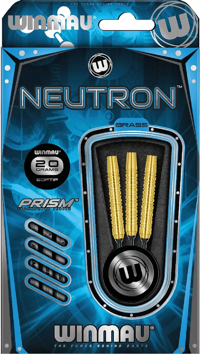 Winmau Neutron 1 Brass Soft Tip Darts - 3 Stuks - afbeelding 6 van 6