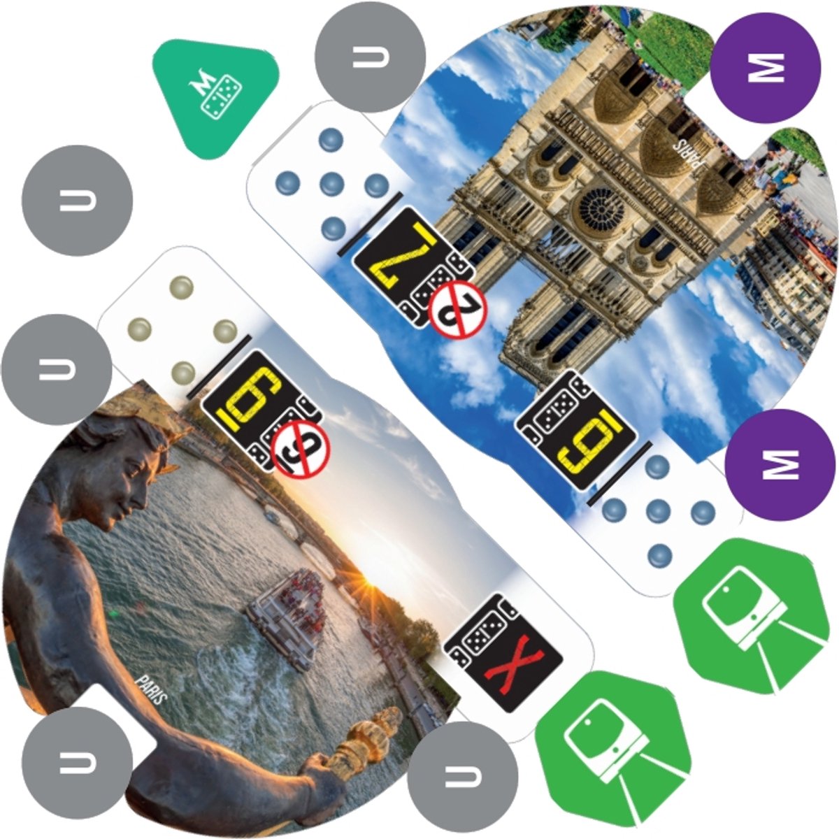 Tactic Metro Domino: Paris Edition – Bordspel – Luxe Uitvoering – Strategisch Dominospel met Stations en Metrofiches – Vanaf 10 Jaar – 2 tot 4 Spelers