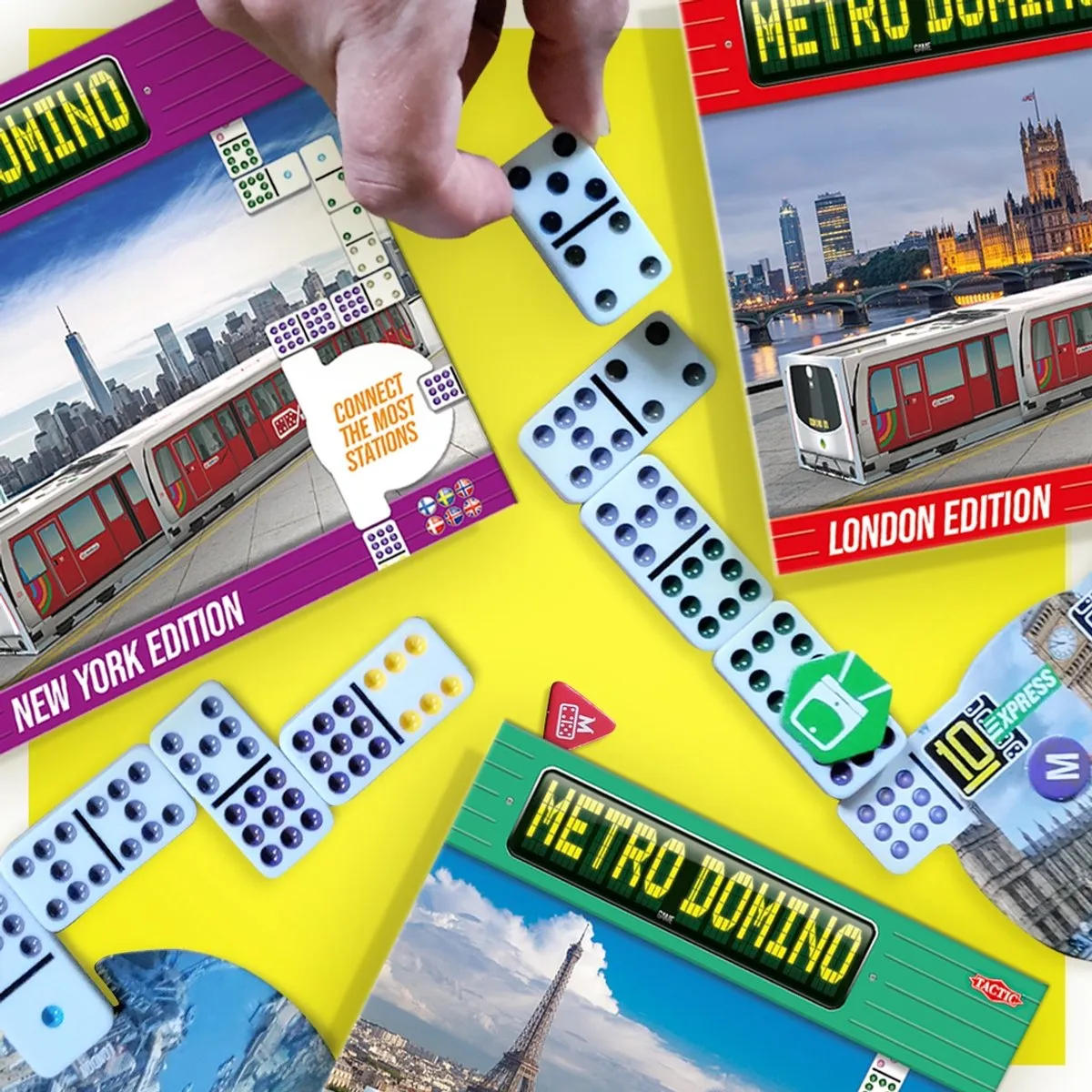Tactic Metro Domino Paris Edition Bordspel - 2-4 Spelers