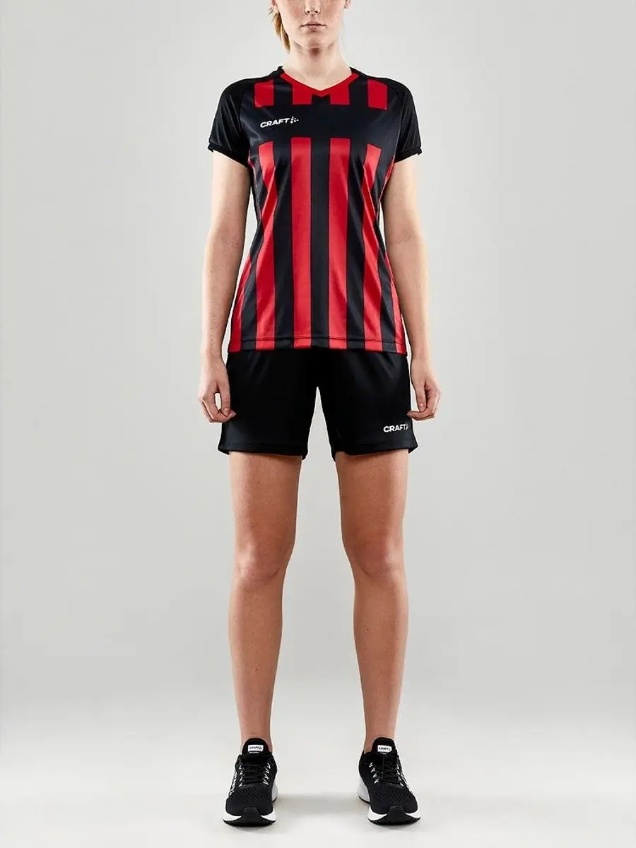 Craft Progress 2.0 Stripe Shirt Dames - XXL - Zwart/Rood