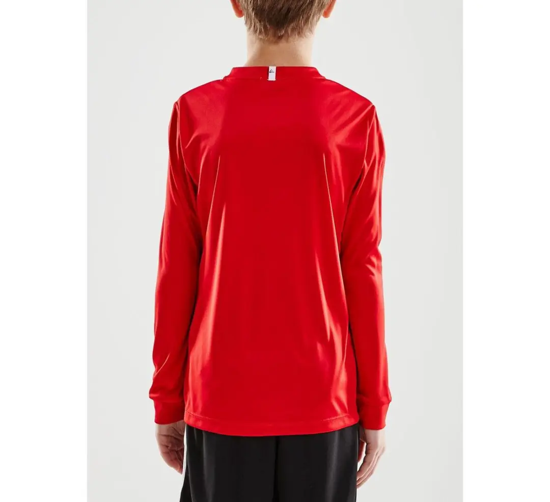 Craft Squad Jersey Solid LS Sportshirt Junior 146 - Rood/Wit