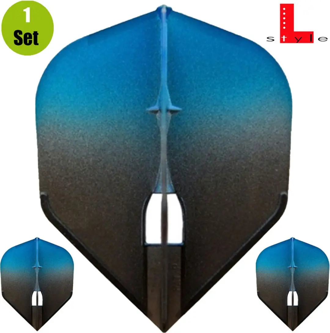 L-Style Champagne L3 Shape 2-Tone Dart Flights - Blauw