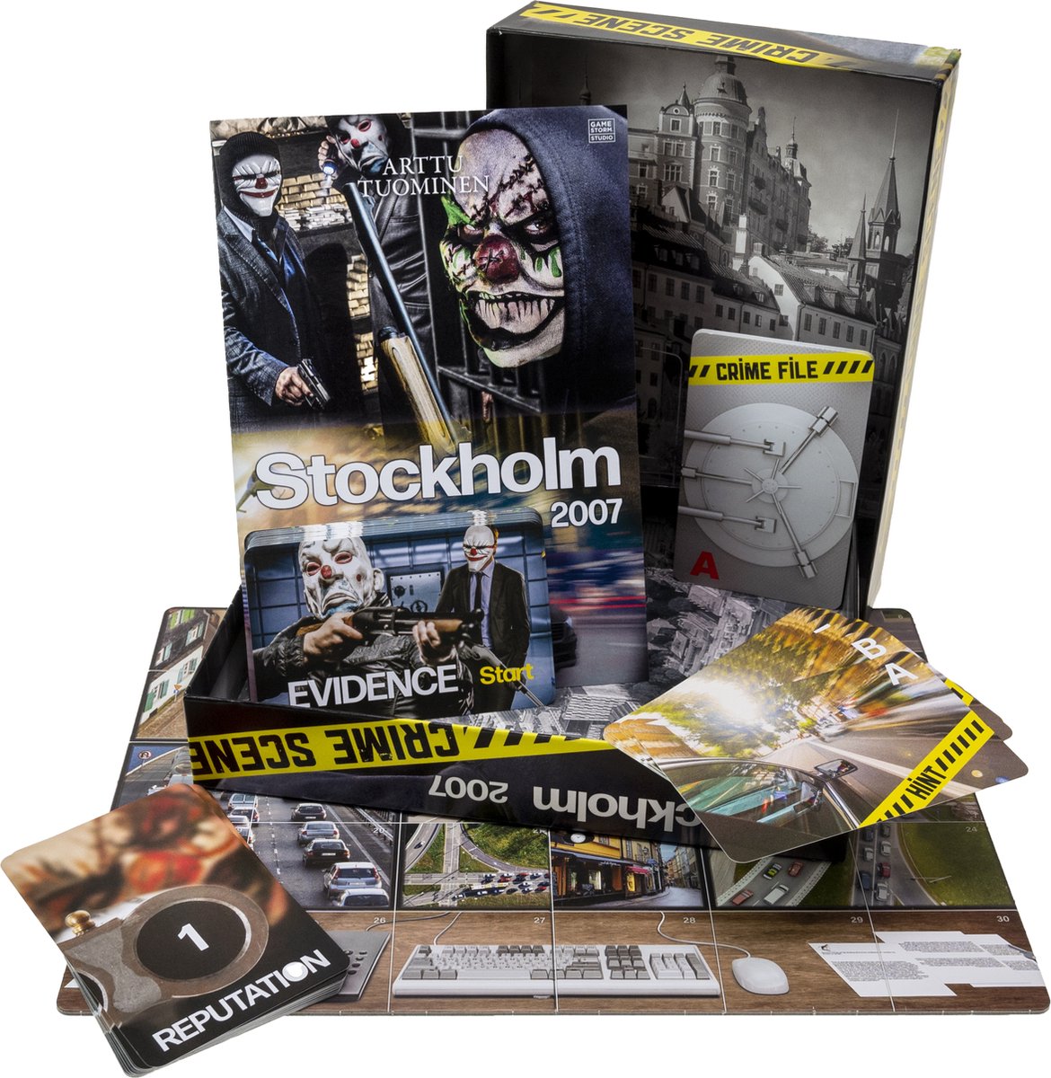 Tactic Crime Scene Stockholm 2007 – Bordspel – Misdaadspel – Spannende Bankroof en Jacht door de Stad – Diepgaand Onderzoek en Deductie – Crime Scene Serie – Game Storm Studio – 1 of Meer Spelers – Vanaf 18 Jaar