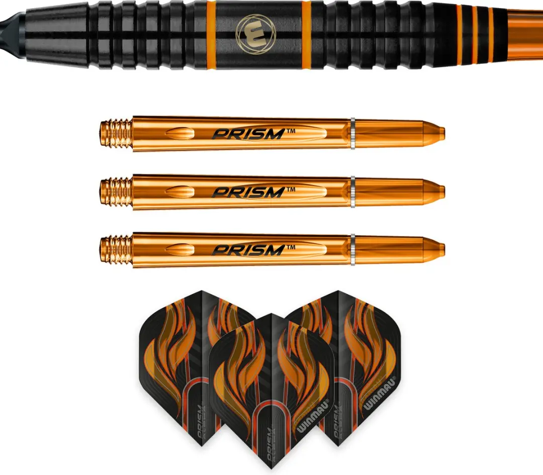 Winmau Scott Waites Brass Converter Set - 3 Stuks - Zwart/Oranje/Geel