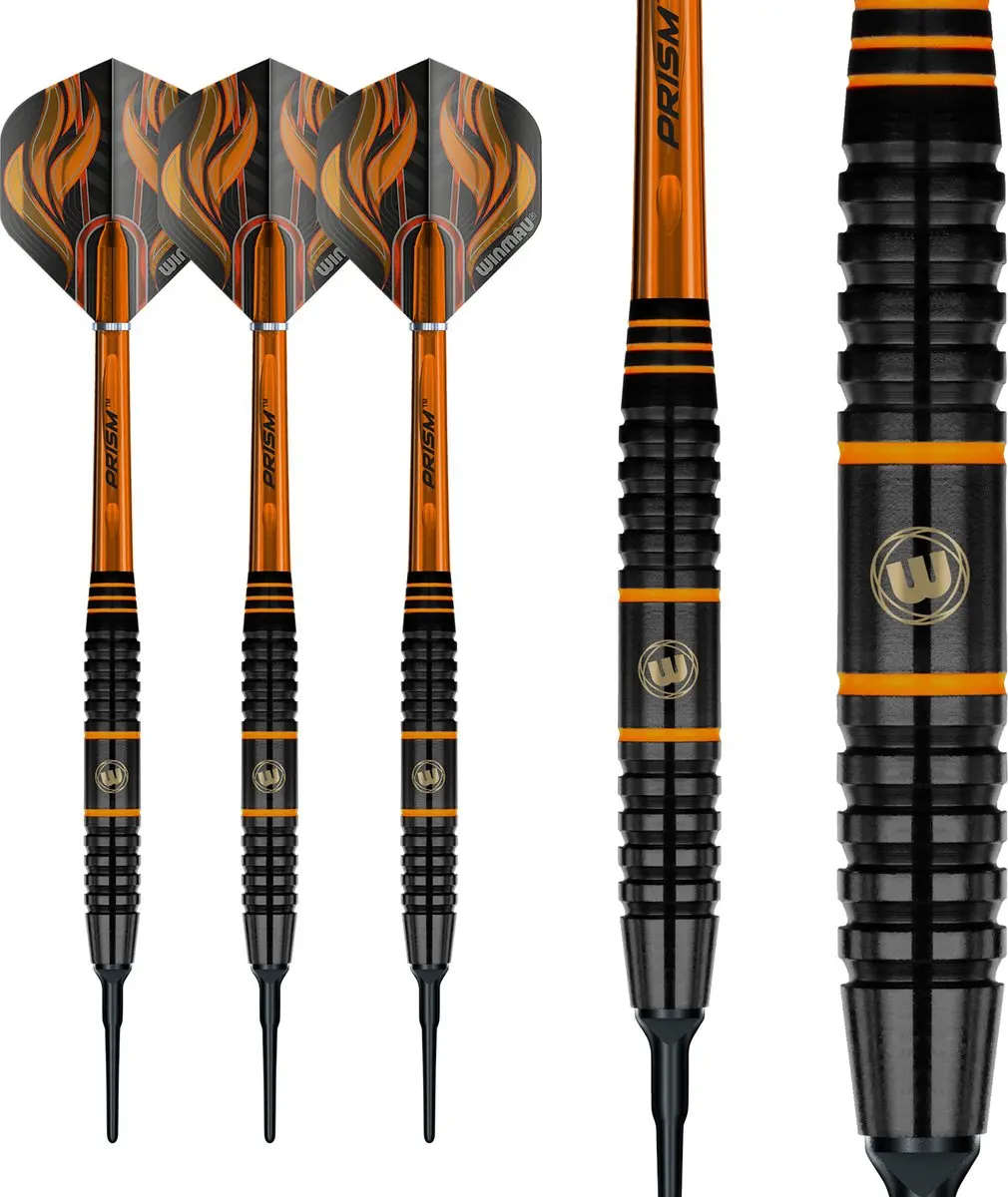 Winmau Scott Waites Brass Converter Set - 3 Stuks - Zwart/Oranje/Geel