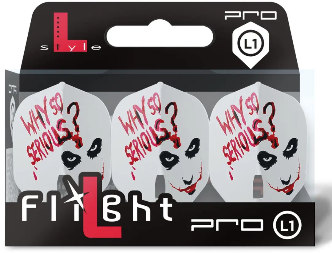 L-Style L1 Pro Joker Dart Flights - 3 Stuks - Rood/Wit