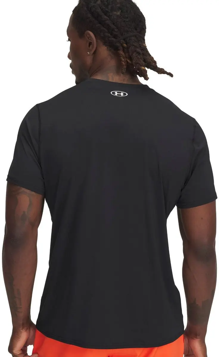 Under Armour UA Heatgear Fitted Short Sleeve Heren Sportshirt L - Zwart - afbeelding 6 van 6