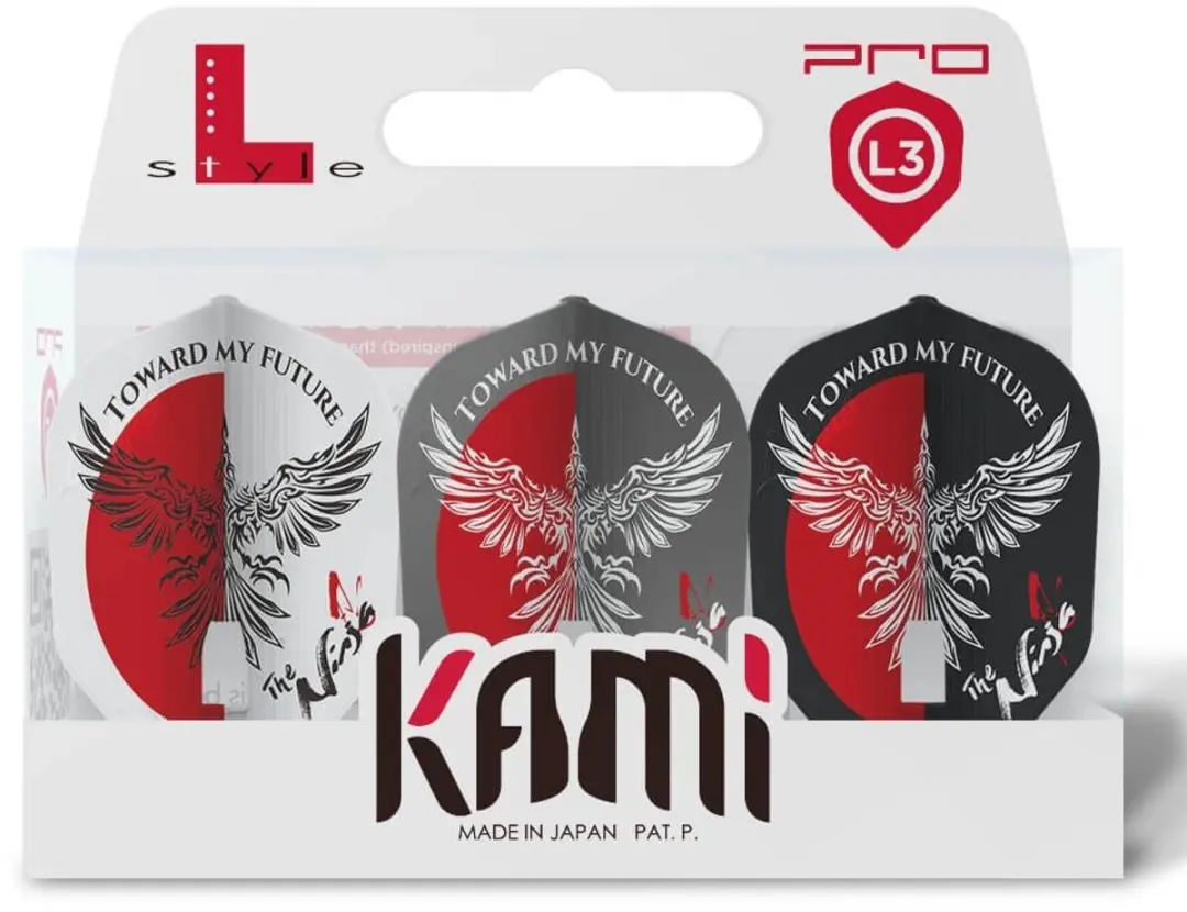 L-Style L3 Kami Shape Seigo Asada ver.6 Mix Dart Flights - 3 Stuks