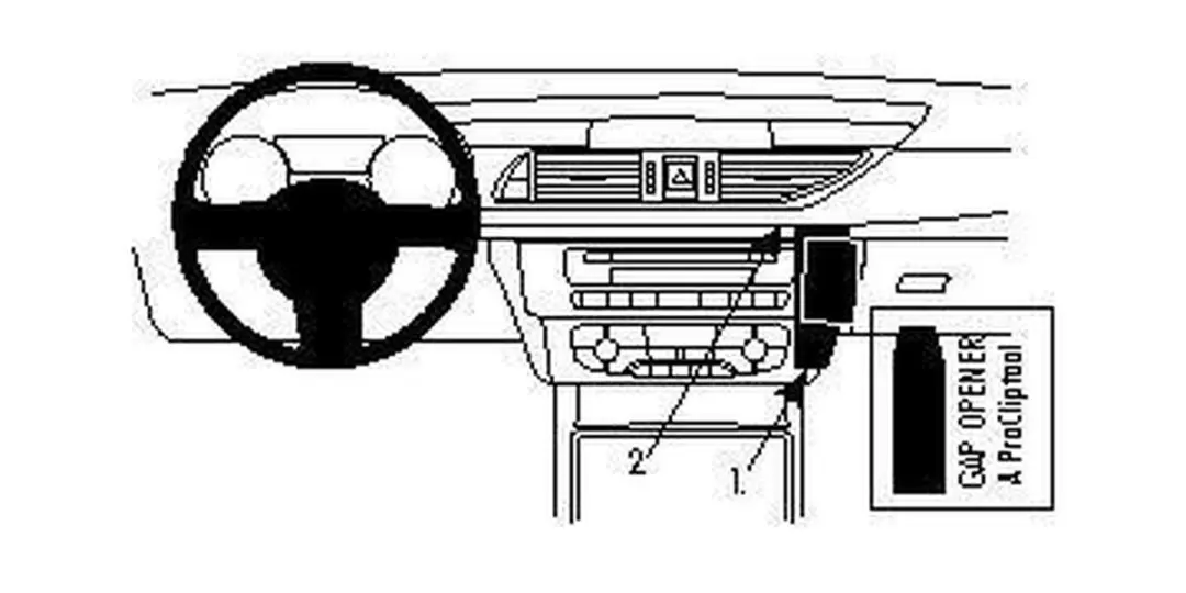 Brodit Proclip Audi A6/S6 854622 - Zwart