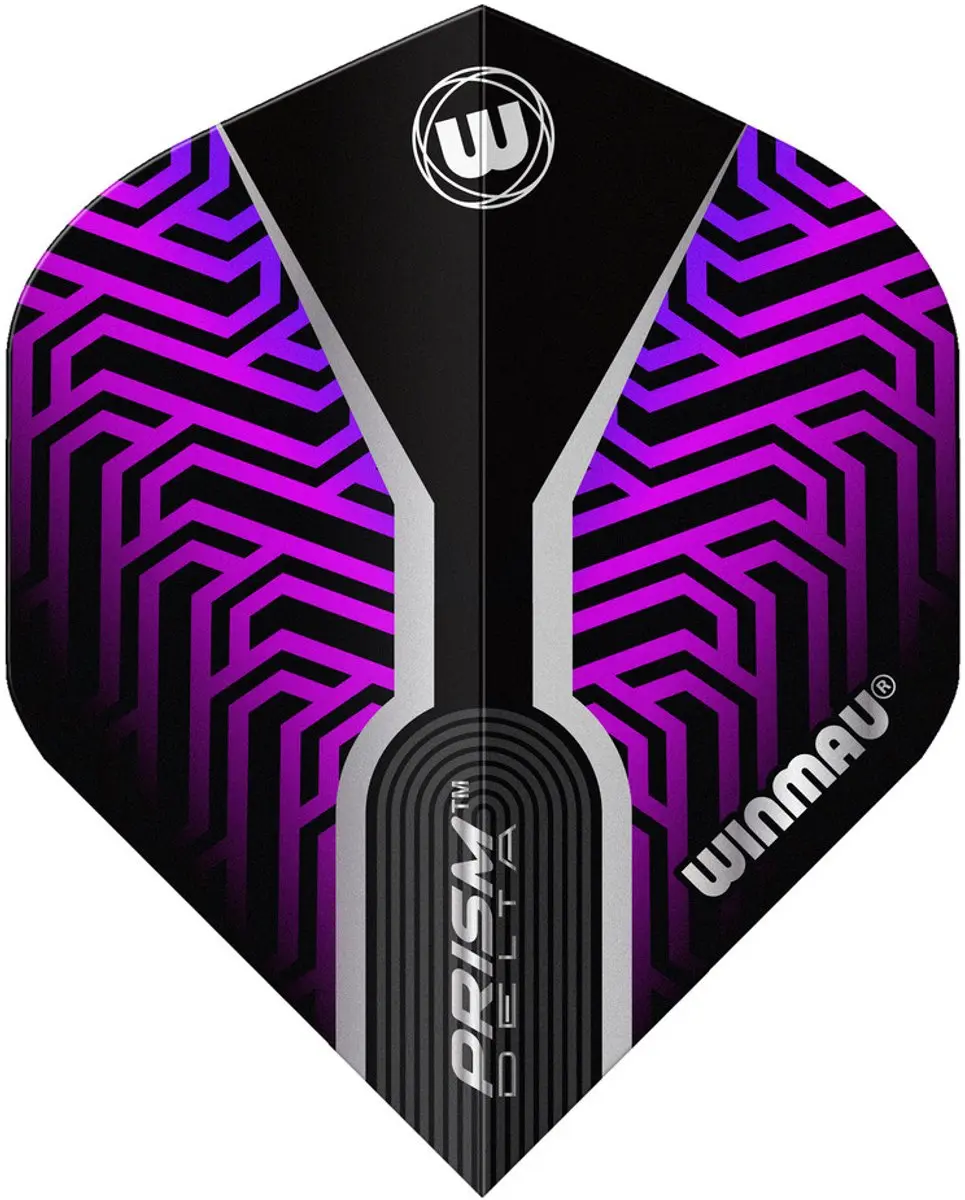 Winmau Prism Delta Kairos Dartvleugels - Paars/Zwart - 3 Stuks