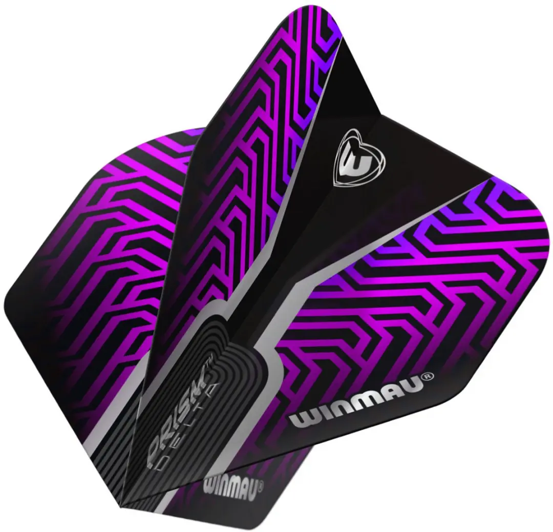 Winmau Prism Delta Kairos Dartvleugels - Paars/Zwart - 3 Stuks