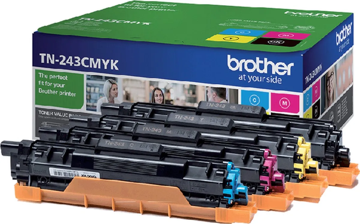 Brother TN-243CMYK Tonercartridges - 4 Stuks - 1.000 Pagina's per Kleur