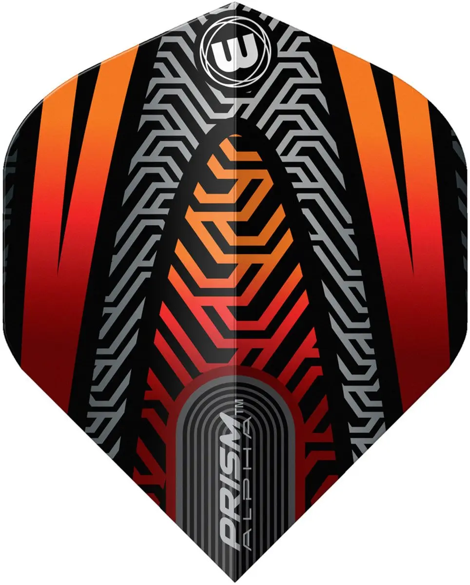 Winmau Prism Alpha V2 Dart Flights - Oranje/Zwart - 3 Stuks