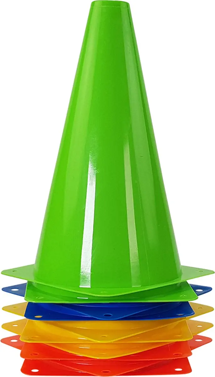 Tunturi Voetbalpion Set 10 Stuks - 23cm - Oranje