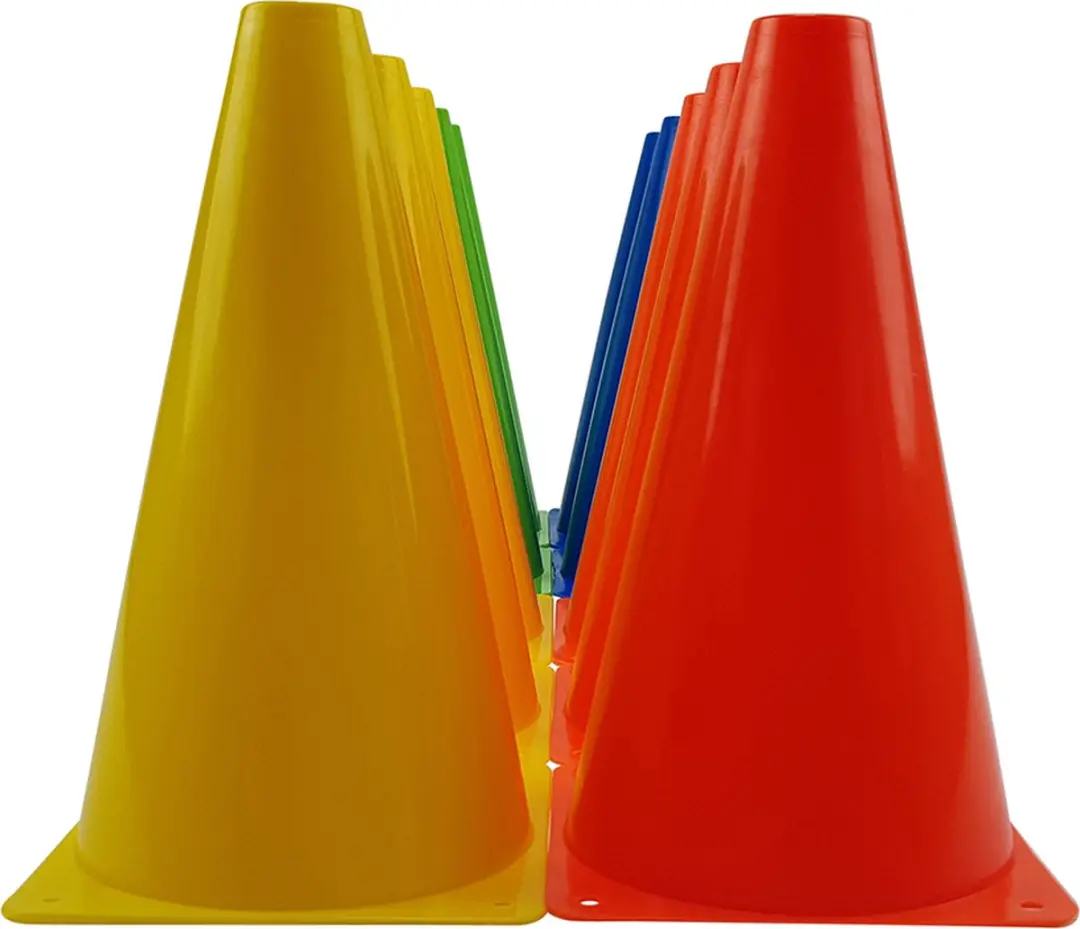 Tunturi Voetbalpion Set 10 Stuks - 23cm - Oranje