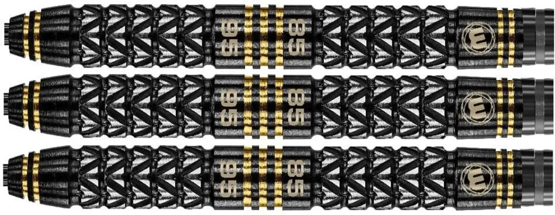 Winmau Aspria Dartpijlen 3 Stuks - Zwart/Goud