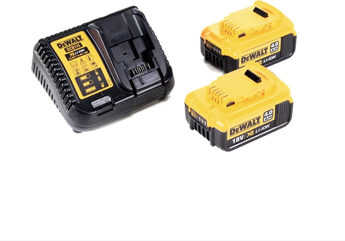 DeWalt DCW 604 M2 Accumachine 18V 55mm - 2x 4.0Ah + Snellader