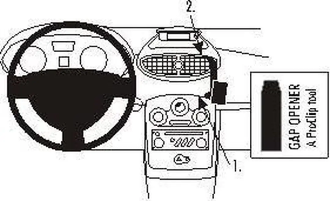 Brodit ProClip 853799 Houder - Renault Clio III/Tourer 2006-2012 - Zwart