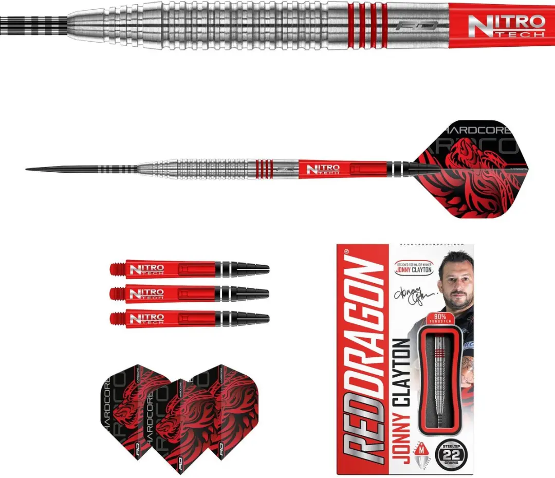 Red Dragon Jonny Clayton 2.0 Dartpijlen 3 Stuks