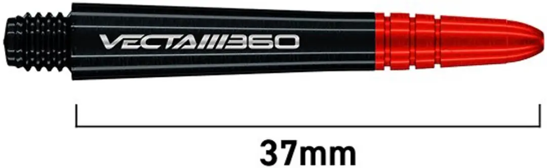 Winmau Vecta Blade 360 Dart Shafts 3 Stuks - Rood/Zwart