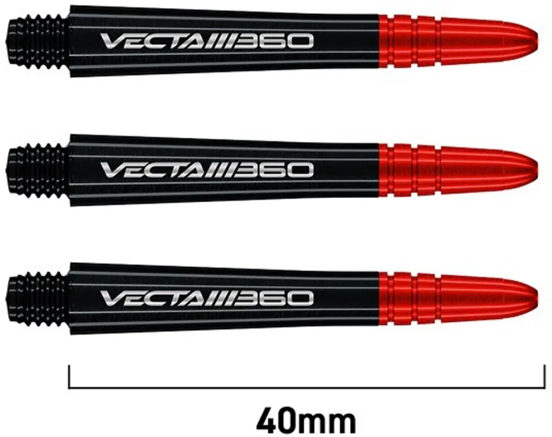Winmau Vecta Blade 360 Dart Shafts 3 Stuks - Rood/Zwart