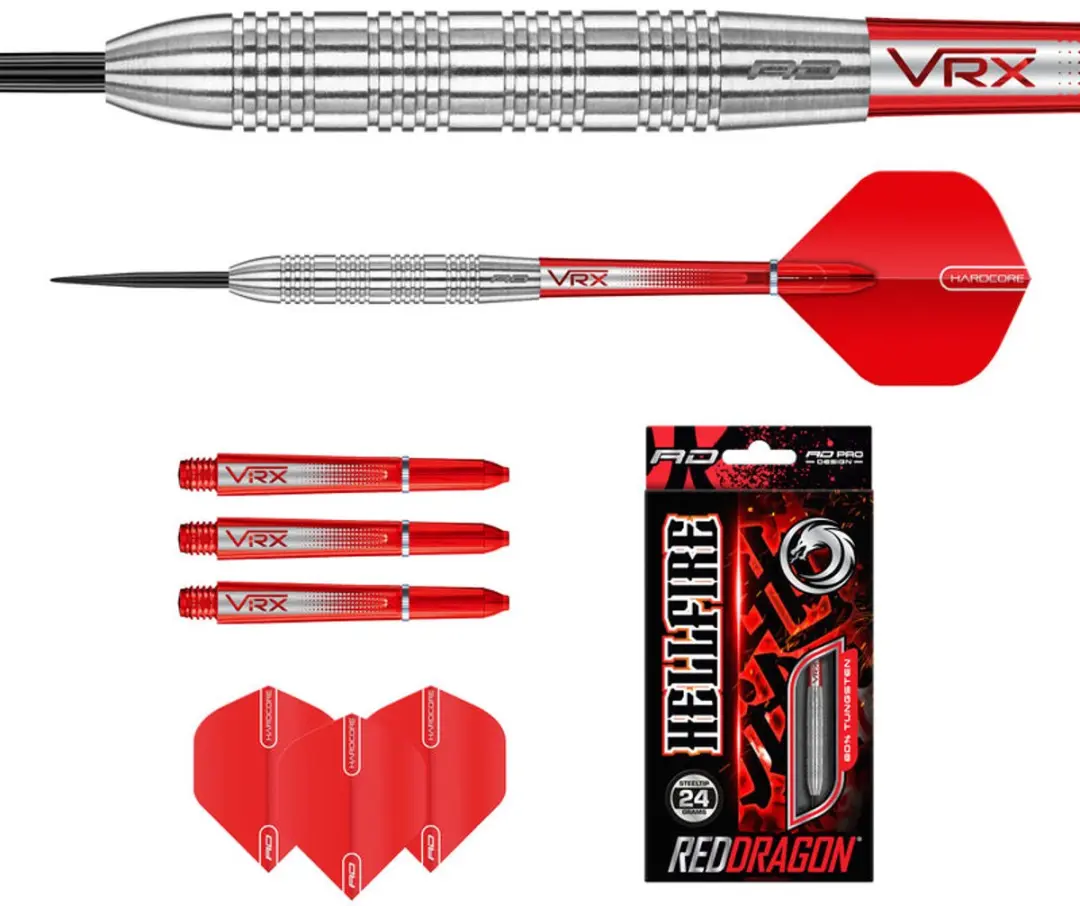Red Dragon Hell Fire B Steeltip Dartpijlen 26g - 3 Stuks - afbeelding 6 van 6