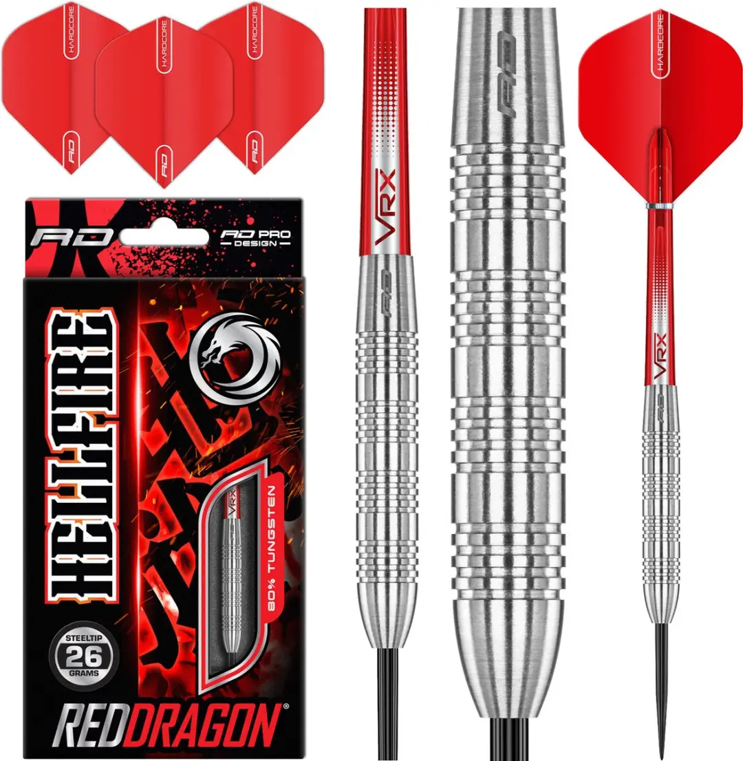 Red Dragon Hell Fire B Steeltip Dartpijlen 26g - 3 Stuks
