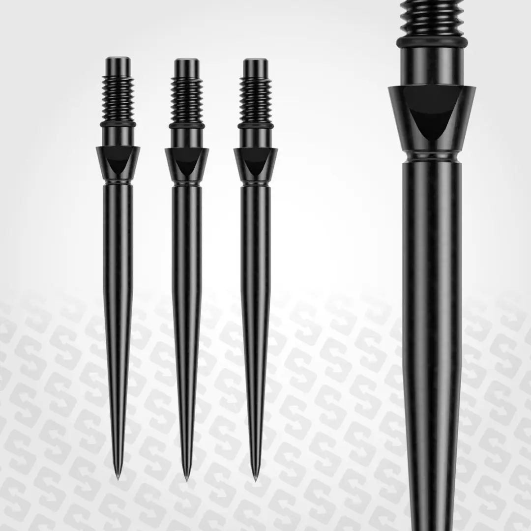 Winmau Switch Point Smooth Black 26mm - 3 Stuks