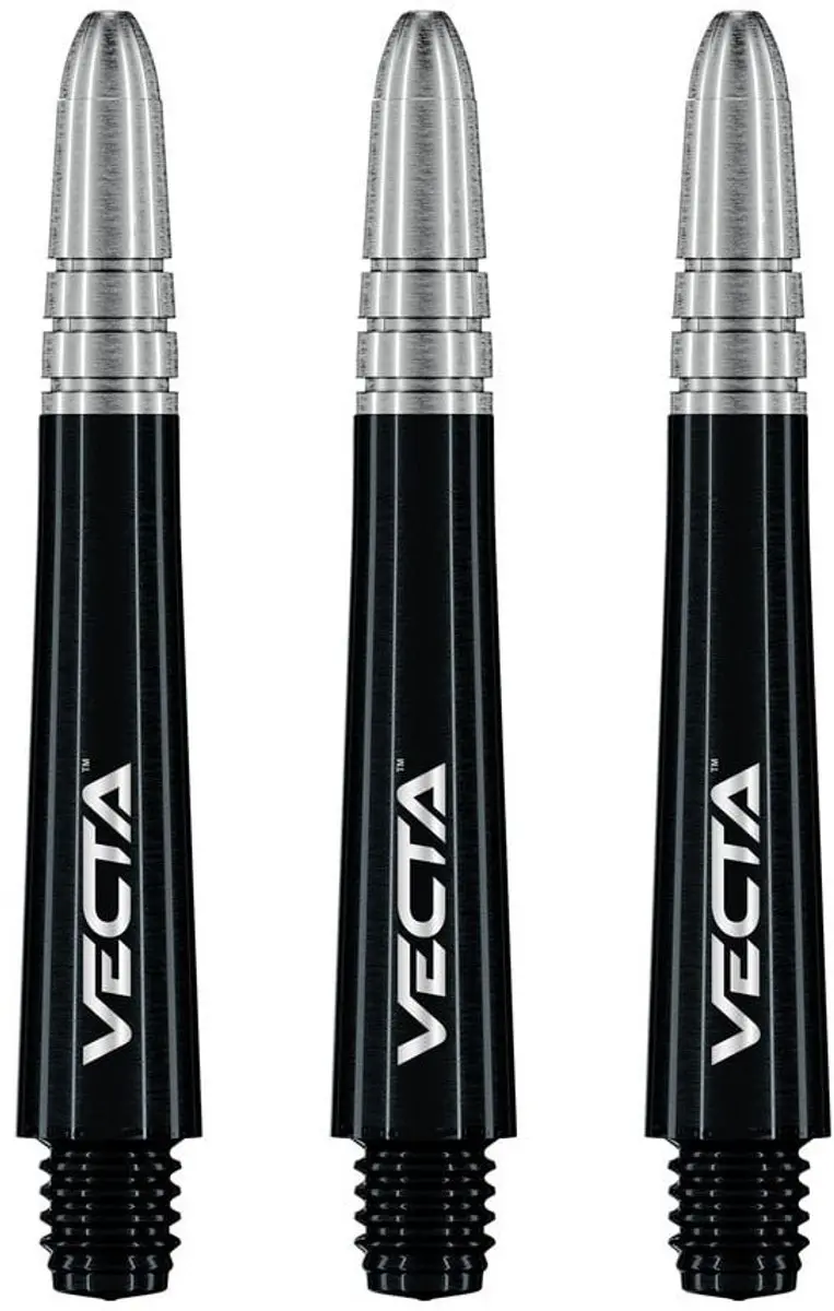 Winmau Vecta Dart Shafts 3 Stuks - Zilver/Zwart