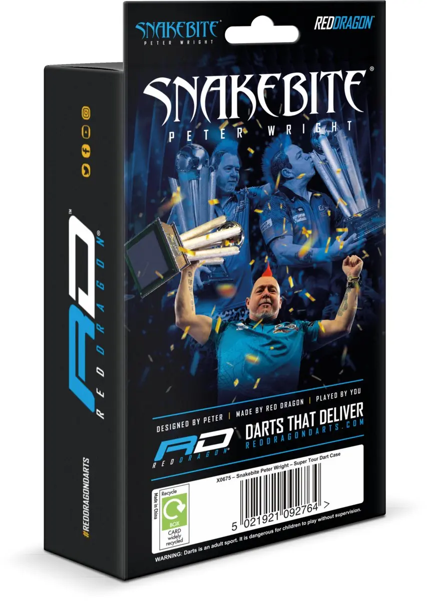 Red Dragon Peter Wright Double World Champion Super Tour Case - X0675