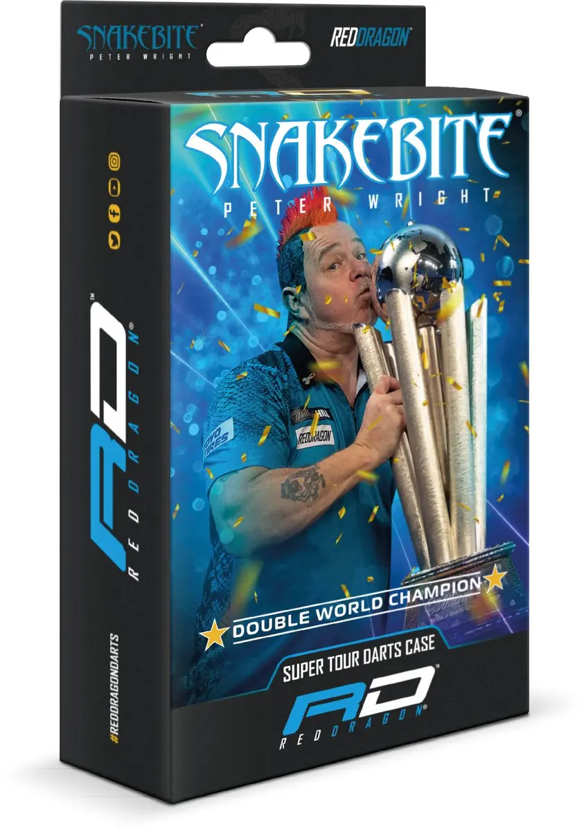 Red Dragon Peter Wright Double World Champion Super Tour Case - X0675