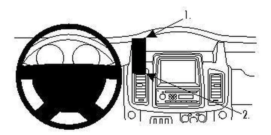 Brodit ProClip 854517 Center Mount Houder - Zwart