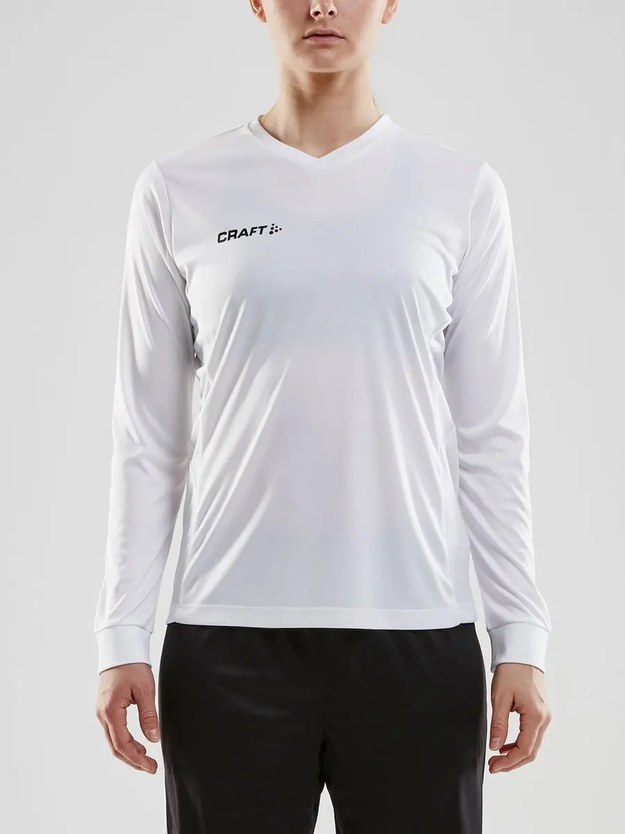 Craft Squad Jersey Solid LS Sportshirt Dames - M - Wit