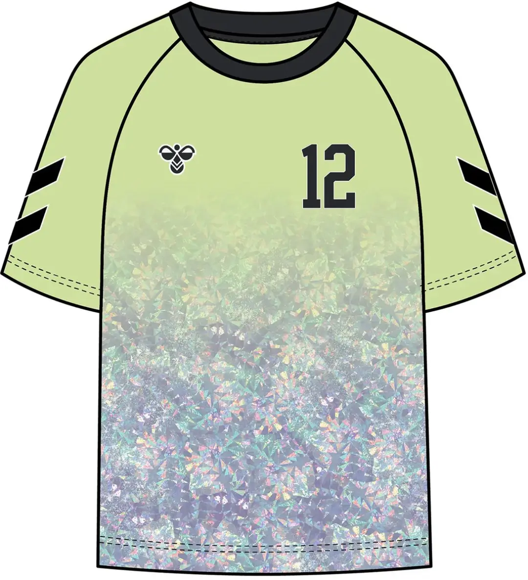 Hummel Shimmer Kinder-T-shirt 140 - Shadow Lime/Black